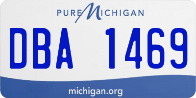 MI license plate DBA1469