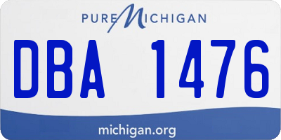 MI license plate DBA1476