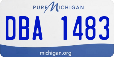 MI license plate DBA1483