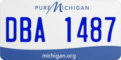 MI license plate DBA1487