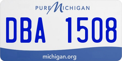 MI license plate DBA1508