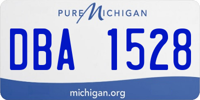 MI license plate DBA1528