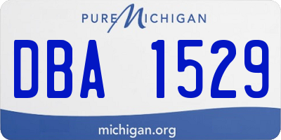 MI license plate DBA1529