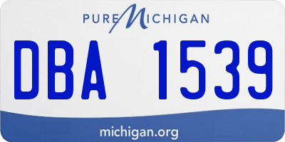 MI license plate DBA1539