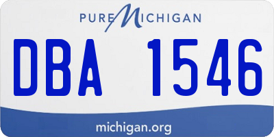 MI license plate DBA1546
