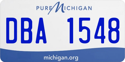 MI license plate DBA1548