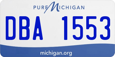 MI license plate DBA1553
