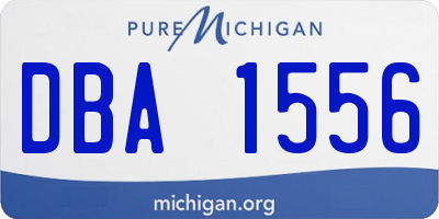 MI license plate DBA1556