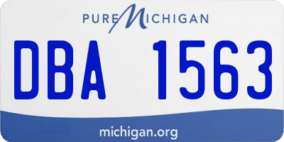 MI license plate DBA1563