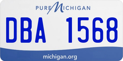 MI license plate DBA1568