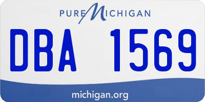 MI license plate DBA1569