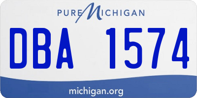 MI license plate DBA1574