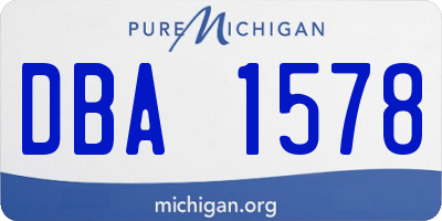 MI license plate DBA1578