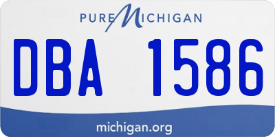 MI license plate DBA1586