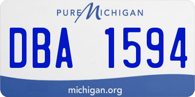 MI license plate DBA1594