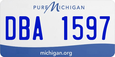 MI license plate DBA1597