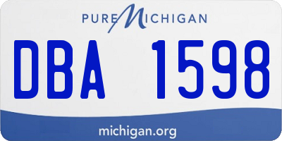 MI license plate DBA1598