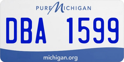 MI license plate DBA1599
