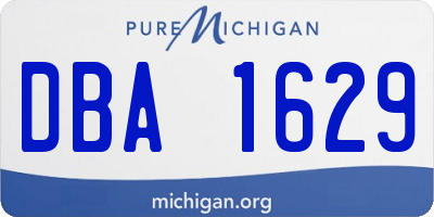 MI license plate DBA1629