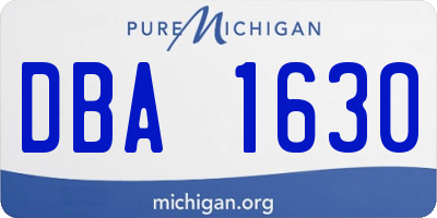 MI license plate DBA1630