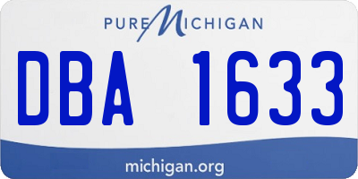 MI license plate DBA1633