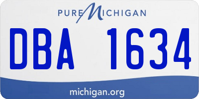 MI license plate DBA1634