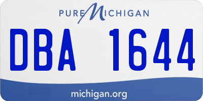 MI license plate DBA1644