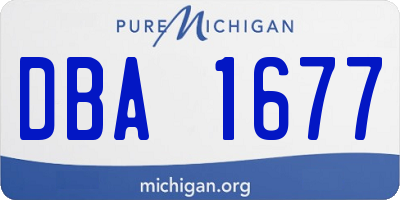 MI license plate DBA1677