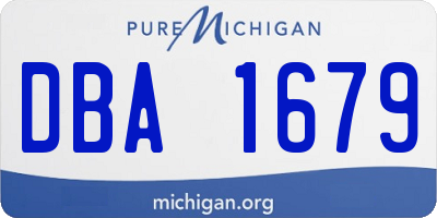 MI license plate DBA1679
