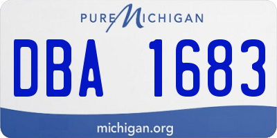 MI license plate DBA1683