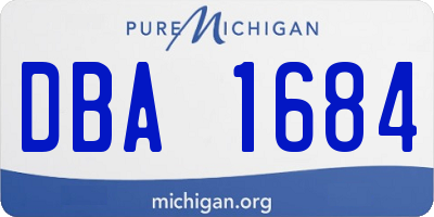 MI license plate DBA1684