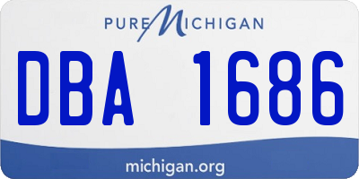 MI license plate DBA1686