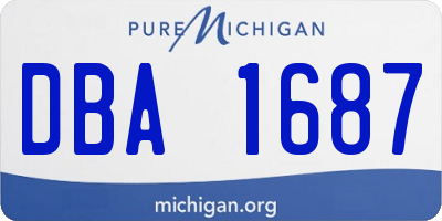 MI license plate DBA1687