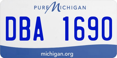 MI license plate DBA1690