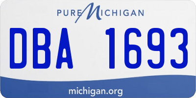 MI license plate DBA1693