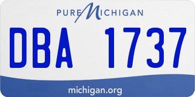 MI license plate DBA1737