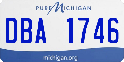 MI license plate DBA1746