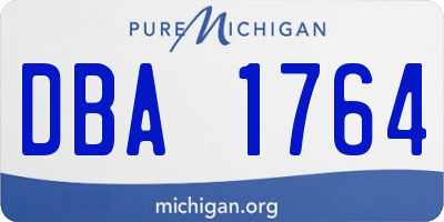 MI license plate DBA1764