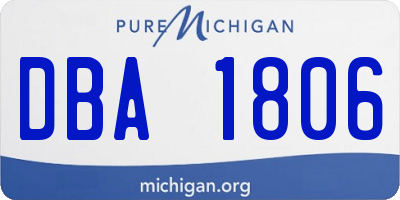 MI license plate DBA1806