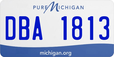 MI license plate DBA1813