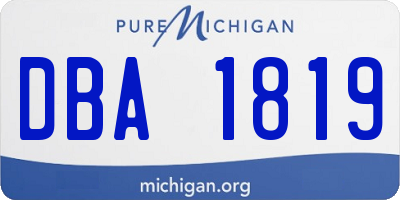 MI license plate DBA1819