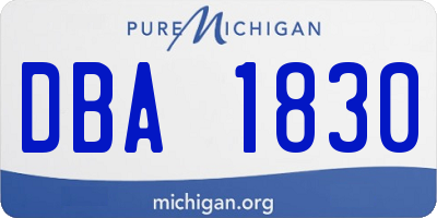 MI license plate DBA1830