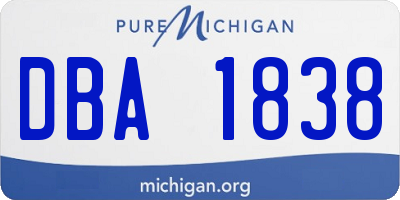 MI license plate DBA1838