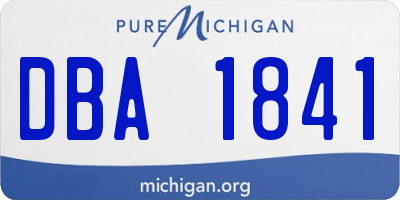 MI license plate DBA1841
