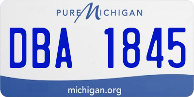 MI license plate DBA1845