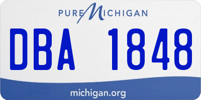 MI license plate DBA1848