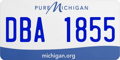 MI license plate DBA1855