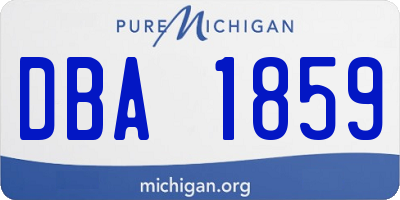 MI license plate DBA1859