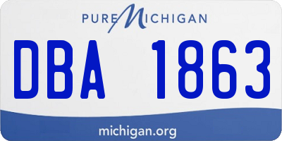 MI license plate DBA1863