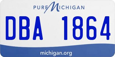 MI license plate DBA1864
